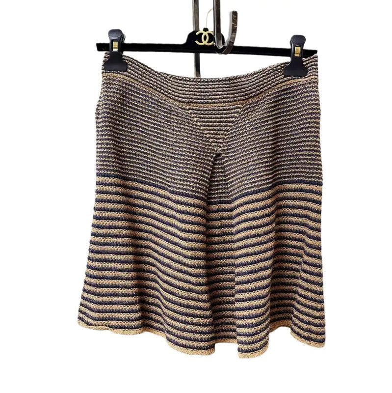 Chanel Chanel Striped Cotton Blend Skirt 0089 Size 36" / US 14 / IT 50 - 2 Thumbnail