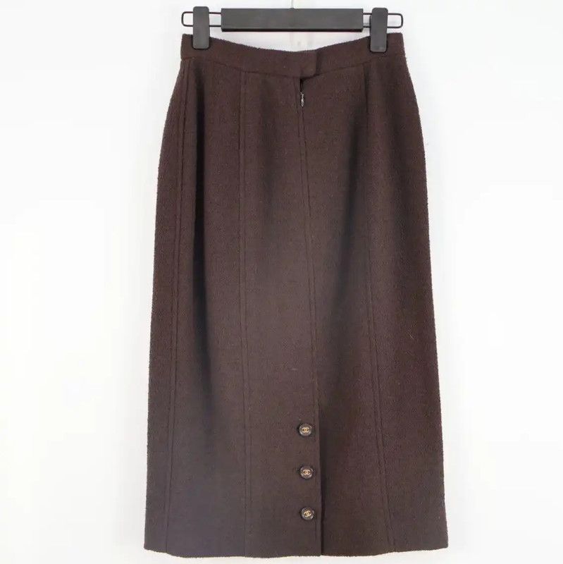 Chanel Chanel Summer Brown Midi Skirt 0089 Size 30" / US 8 / IT 44 - 2 Thumbnail