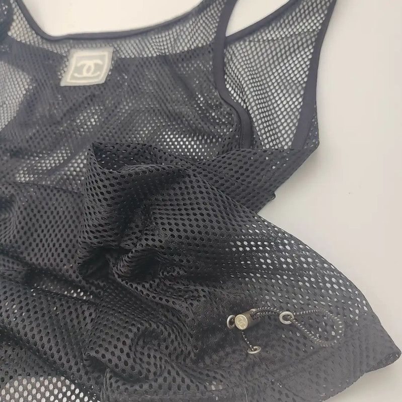 Chanel Chanel Black Mesh Women's Pullover Top 0089 Size S / US 4 / IT 40 - 3 Thumbnail