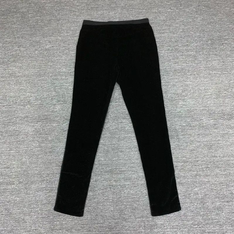 Chanel Chanel S Size Black Cotton Casual Pants 0089 Size 23" - 2 Thumbnail
