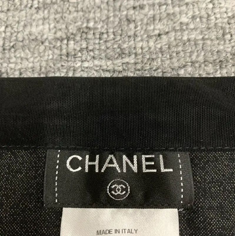 Chanel Chanel S Size Black Cotton Casual Pants 0089 Size 23" - 7 Thumbnail