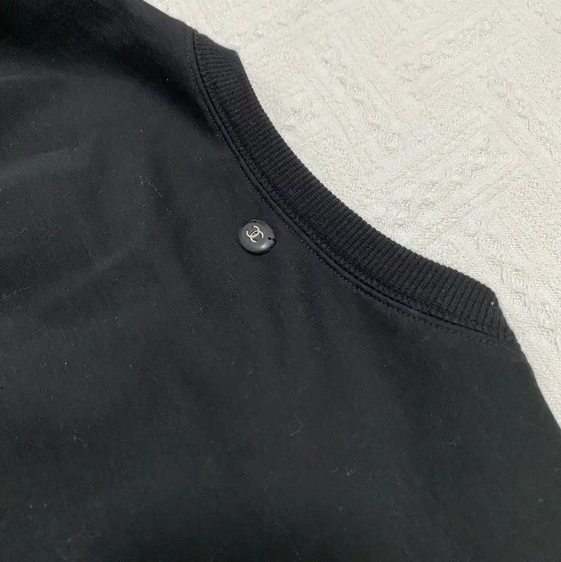 Chanel Chanel Black Long Sleeve Cotton Sweatshirt 0089 Size L / US 10 / IT 46 - 5 Thumbnail