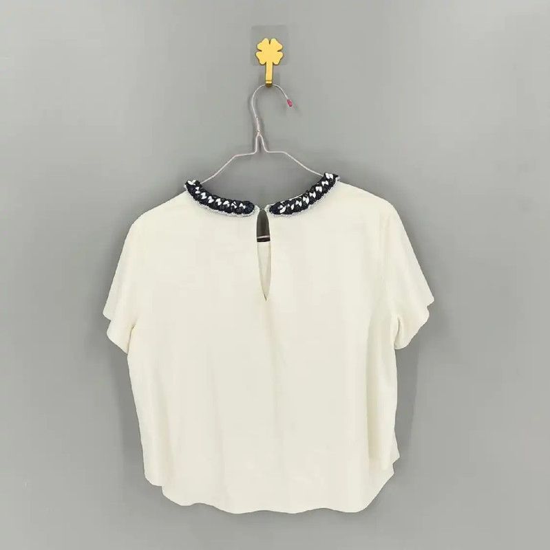 Chanel Chanel White Short Sleeve T-Shirt 0089 Size S / US 4 / IT 40 - 2 Thumbnail