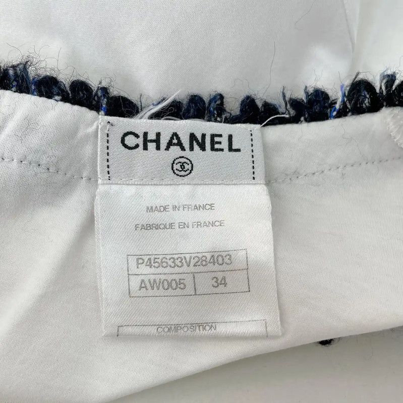 Chanel Chanel White Cotton Short Sleeve T-Shirt 0089 Size XS / US 0-2 / IT 36-38 - 8 Thumbnail