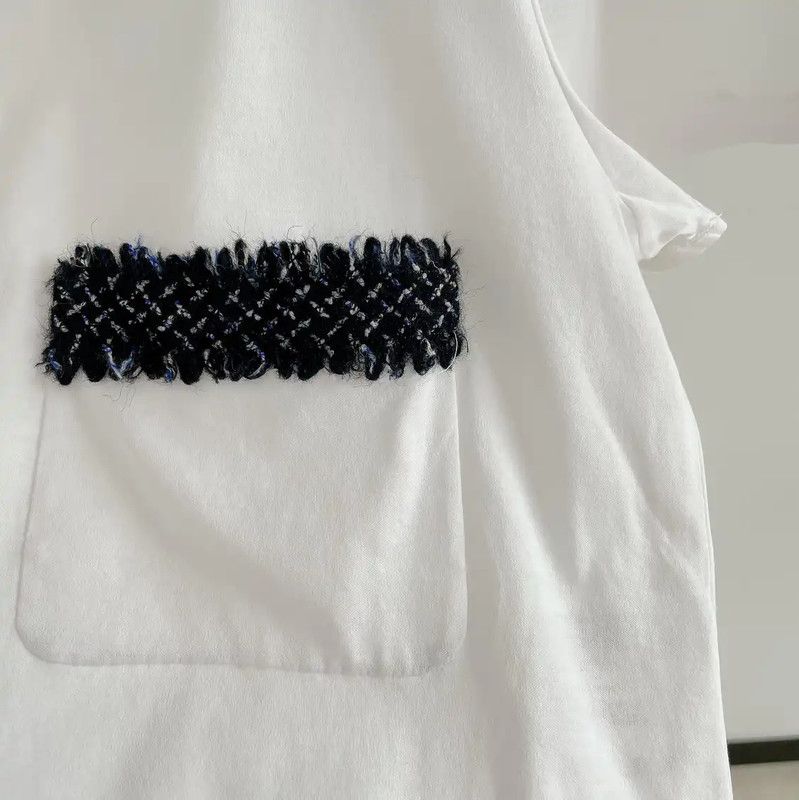 Chanel Chanel White Cotton Short Sleeve T-Shirt 0089 Size XS / US 0-2 / IT 36-38 - 5 Thumbnail