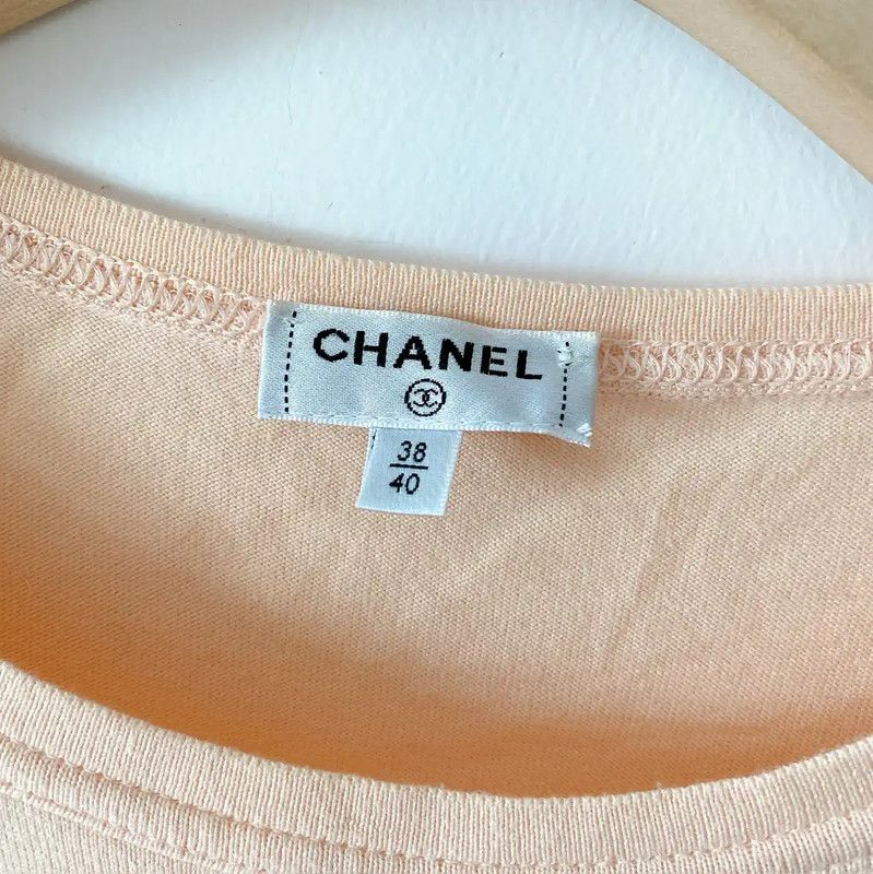 Chanel Chanel Pink Cotton Short Sleeve T-Shirt 0089 Size M / US 6-8 / IT 42-44 - 4 Thumbnail