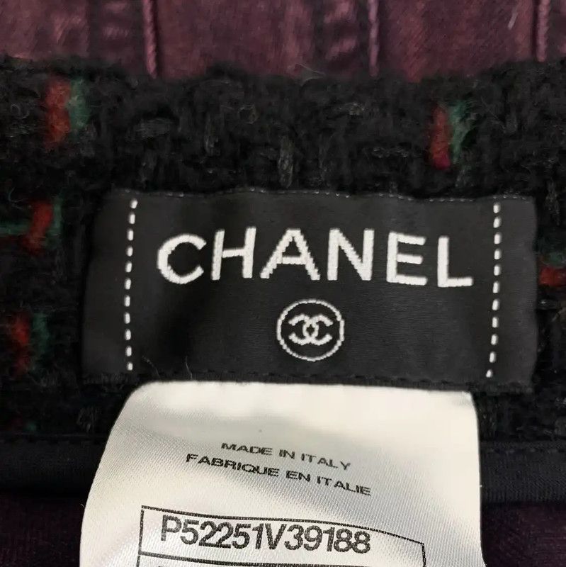 Chanel Chanel XS Dark Purple Cotton Women's Shorts 0089 Size 22" - 5 Thumbnail