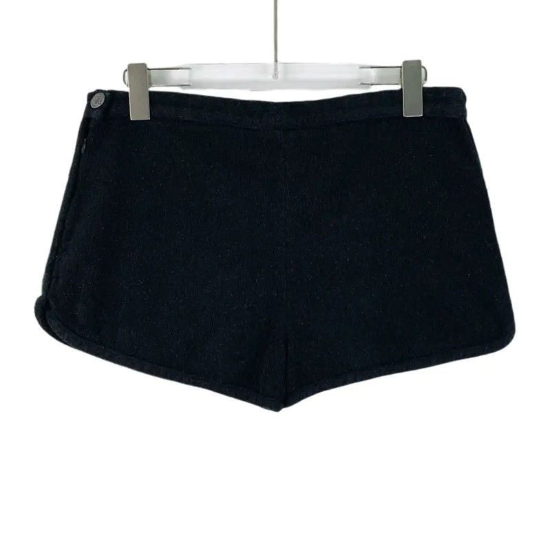 Chanel Chanel Black Cotton Women's Shorts 0089 Size 23" - 2 Thumbnail