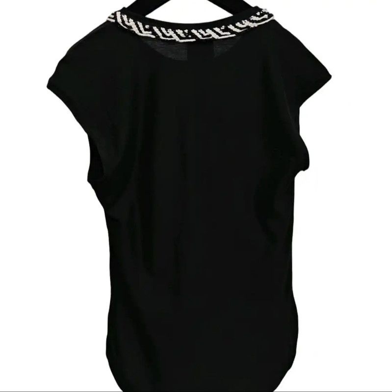 Chanel Chanel Black Cotton Sleeveless T-Shirt 0089 Size XS / US 0-2 / IT 36-38 - 10 Thumbnail