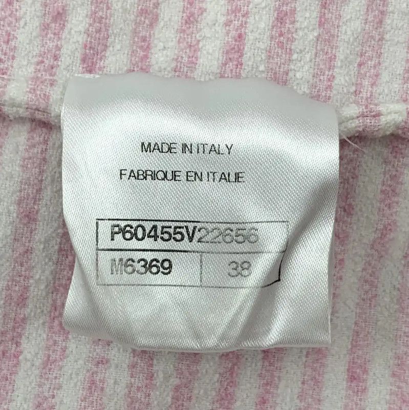 Chanel Chanel Striped Pink Cotton Women's T-Shirt 0089 Size S / US 4 / IT 40 - 6 Thumbnail
