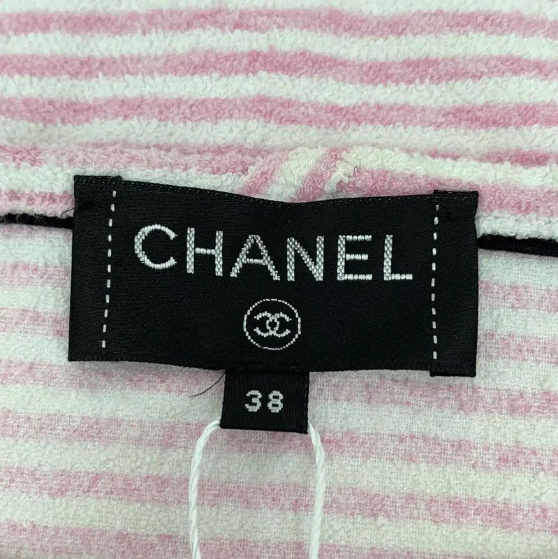 Chanel Chanel Striped Pink Cotton Women's T-Shirt 0089 Size S / US 4 / IT 40 - 5 Thumbnail