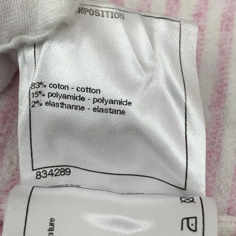 Chanel Chanel Striped Pink Cotton Women's T-Shirt 0089 Size S / US 4 / IT 40 - 7 Thumbnail