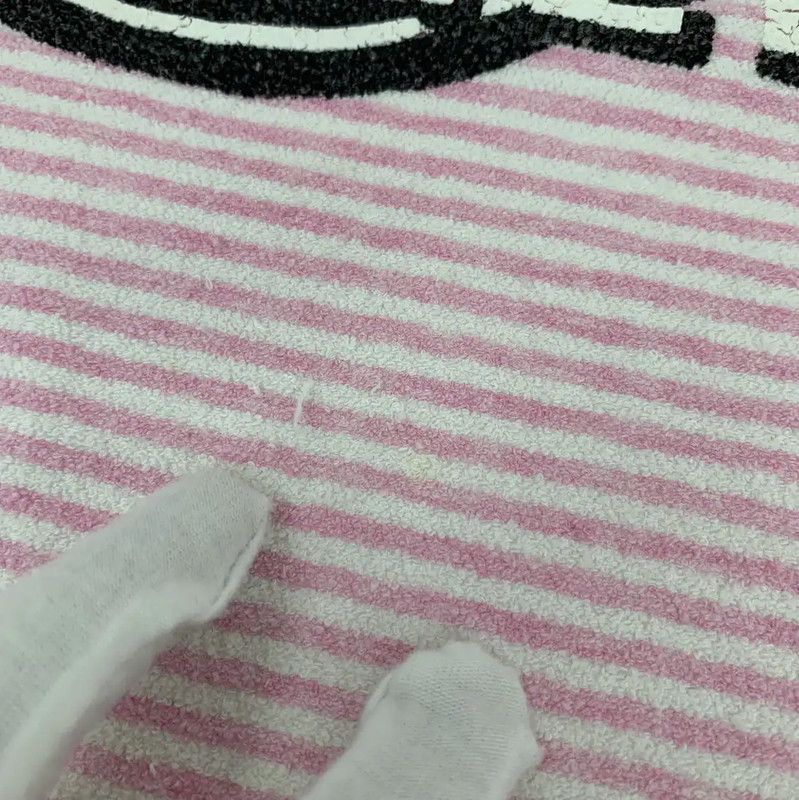 Chanel Chanel Striped Pink Cotton Women's T-Shirt 0089 Size S / US 4 / IT 40 - 9 Thumbnail
