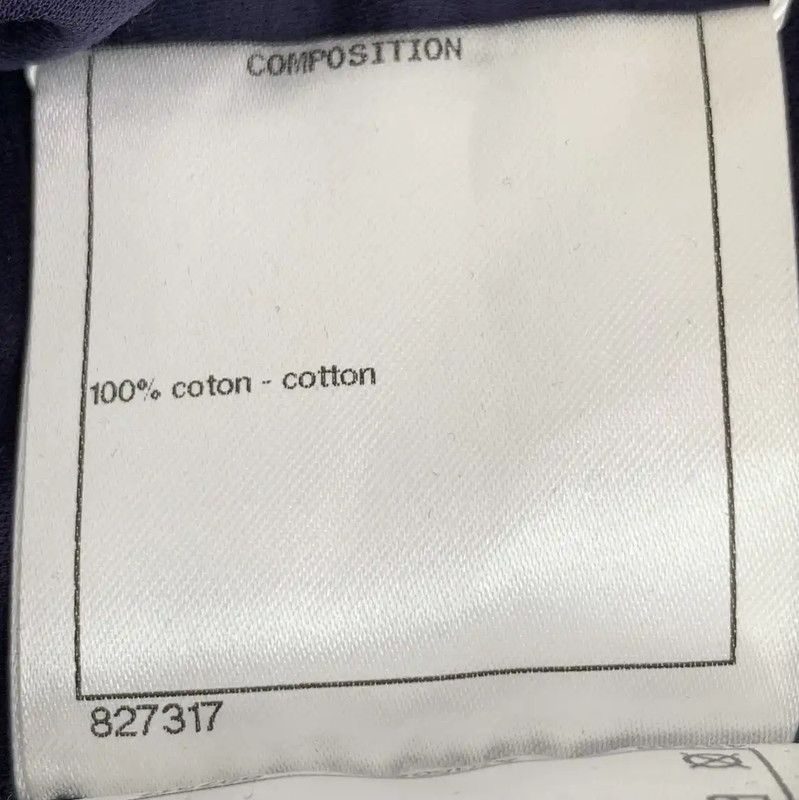 Chanel Chanel Purple Cotton T-Shirt with Logo 0089 Size XS / US 0-2 / IT 36-38 - 7 Thumbnail