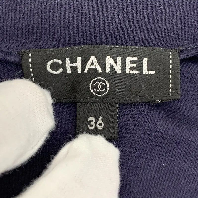 Chanel Chanel Purple Cotton T-Shirt with Logo 0089 Size XS / US 0-2 / IT 36-38 - 5 Thumbnail