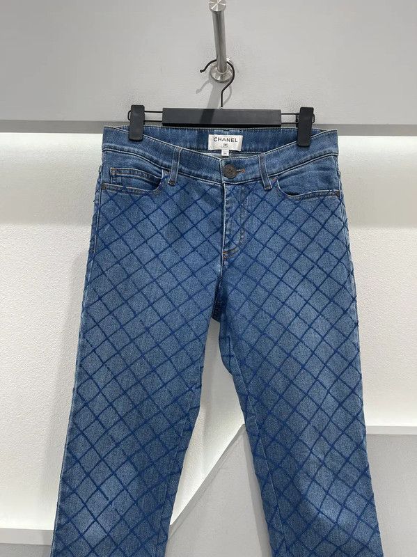 Chanel Chanel Blue Cotton Women’s Denim Pants 0089 Size 36" / US 14 / IT 50 - 3 Thumbnail