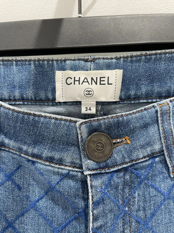 Chanel Chanel Blue Cotton Women’s Denim Pants 0089 Size 36" / US 14 / IT 50 - 7 Thumbnail