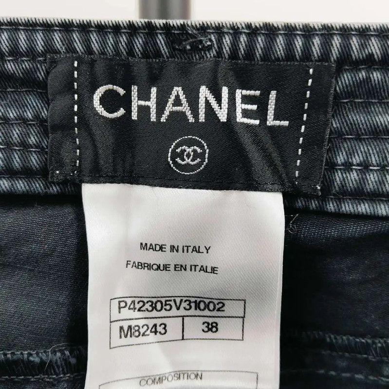 Chanel Chanel Gray Cotton Women's Jeans 0089 Size 30" / US 8 / IT 44 - 4 Thumbnail