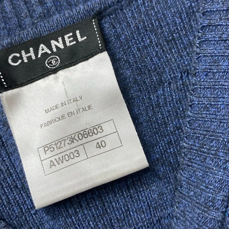 Chanel Chanel Summer Peacock Blue Short Sleeve T-shirt 0089 Size ONE SIZE - 6 Thumbnail