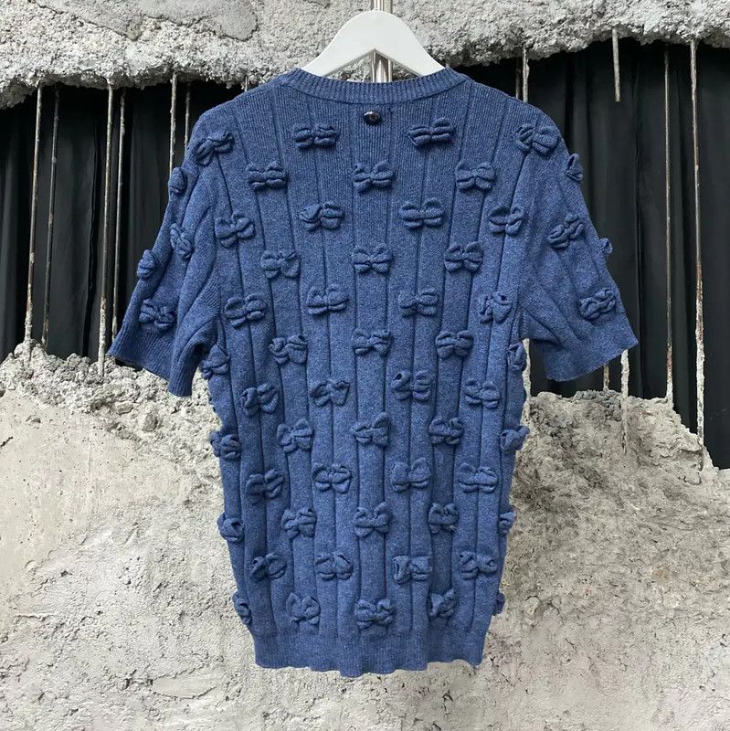 Chanel Chanel Summer Peacock Blue Short Sleeve T-shirt 0089 Size ONE SIZE - 2 Thumbnail