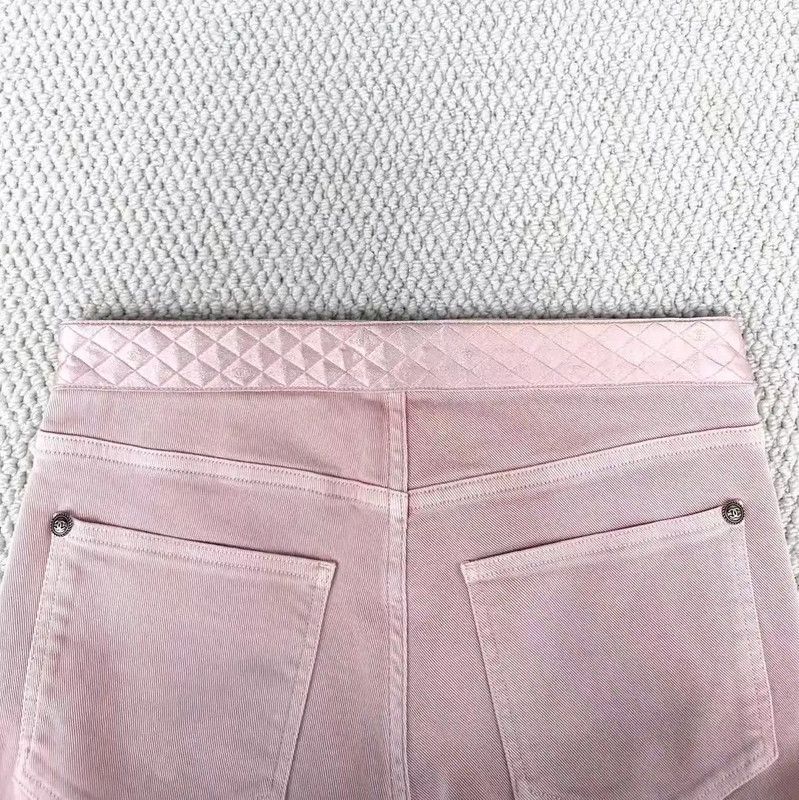 Chanel Chanel Pink Denim Logo Women's Jeans 0089 Size 27" / US 4 / IT 40 - 5 Thumbnail