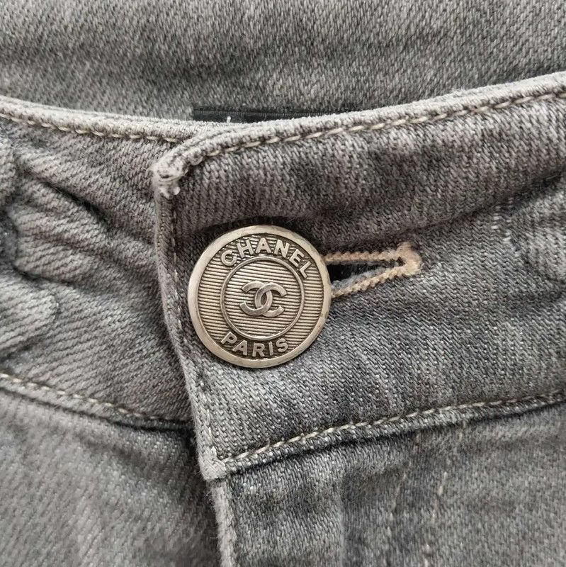 Chanel Chanel Gray Cotton Women's Jeans 0089 Size 27" / US 4 / IT 40 - 5 Thumbnail