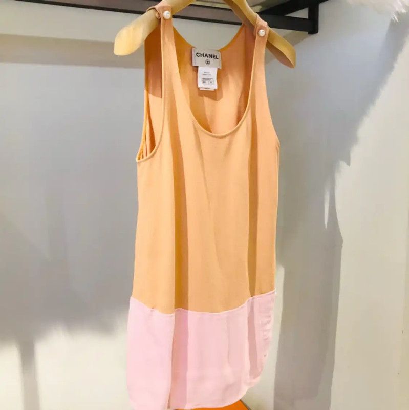 Chanel Chanel Color-Blocking Cotton Women's Top 0089 Size S / US 4 / IT 40 - 2 Thumbnail