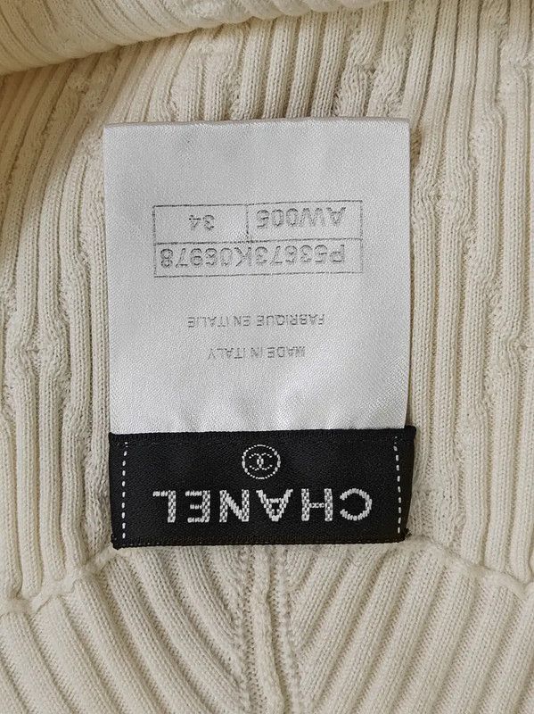 Chanel Chanel Summer Cream Cotton Sleeveless Top 0089 Size S / US 4 / IT 40 - 4 Thumbnail