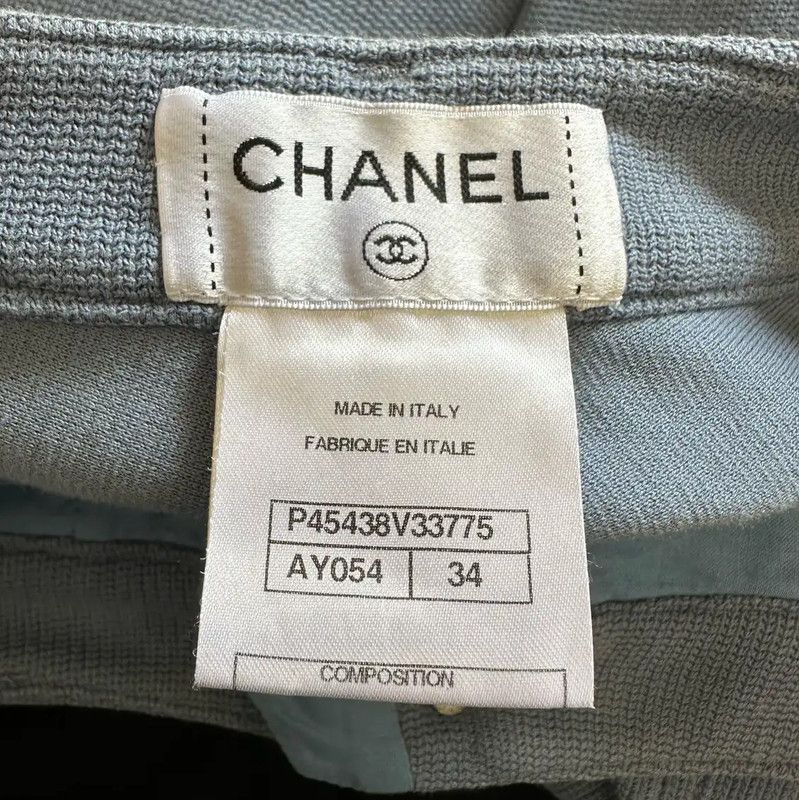 Chanel Chanel Light Blue Denim Women's Pants 0089 Size 22" - 6 Thumbnail