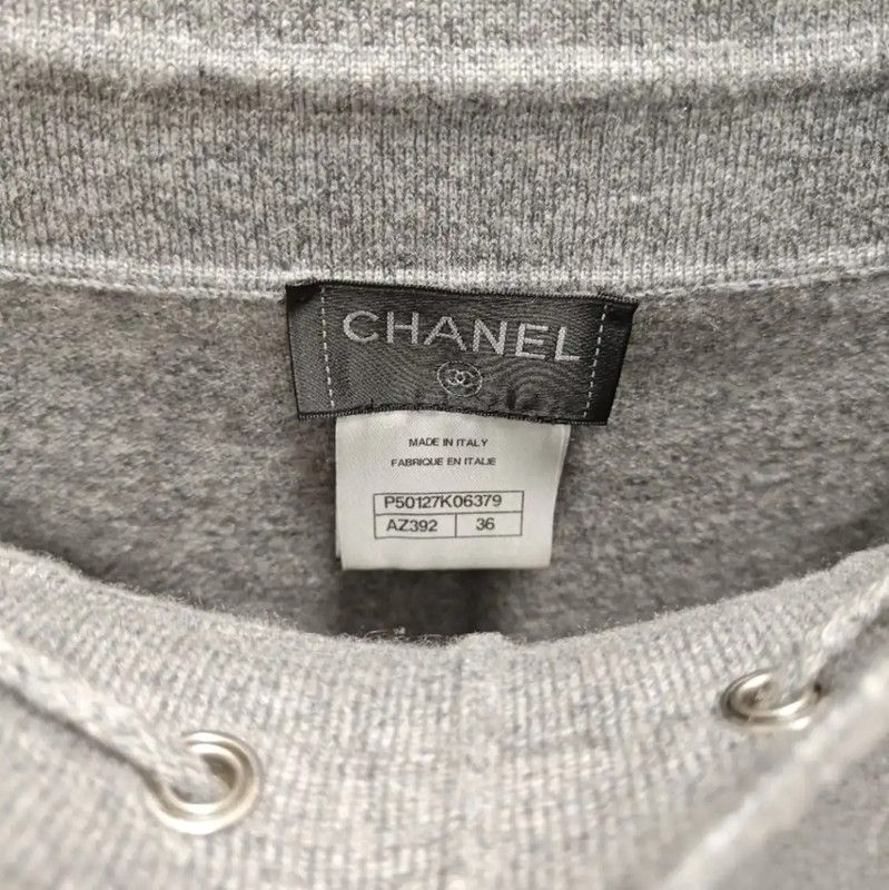 Chanel Chanel Gray Wool Casual Pants for Women 0089 Size 30" / US 8 / IT 44 - 3 Thumbnail