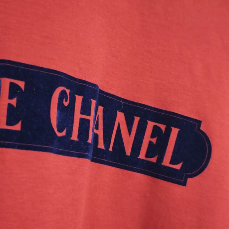Chanel Chanel Red Cotton Short Sleeve T-Shirt 0089 Size S / US 4 / IT 40 - 3 Thumbnail