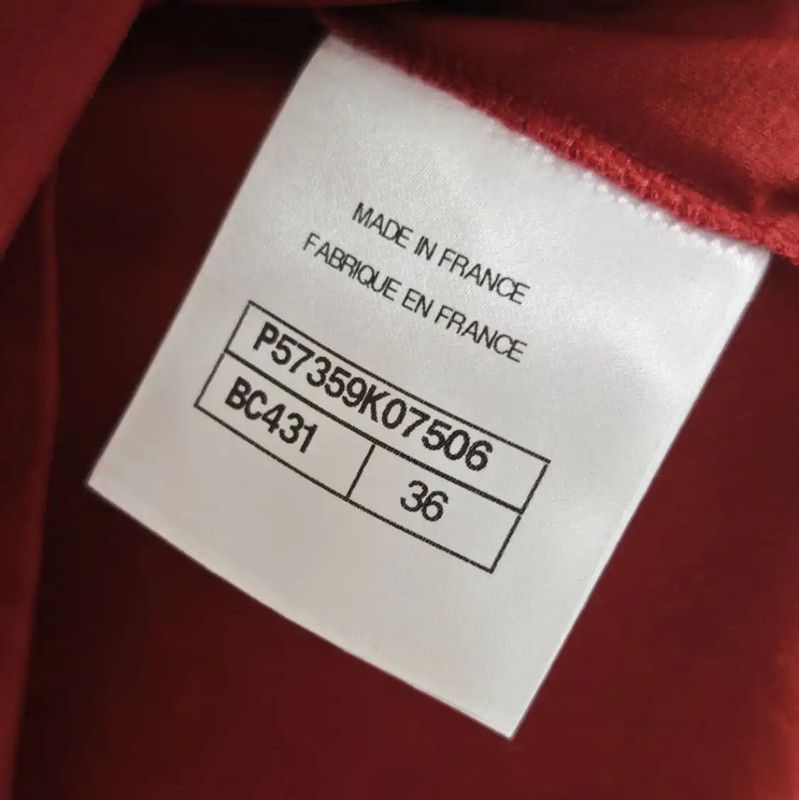 Chanel Chanel Red Cotton Short Sleeve T-Shirt 0089 Size S / US 4 / IT 40 - 4 Thumbnail
