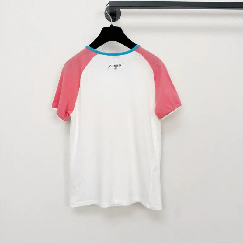 Chanel Chanel Multicolor Summer T-Shirt for Women 0089 Size XS / US 0-2 / IT 36-38 - 2 Thumbnail