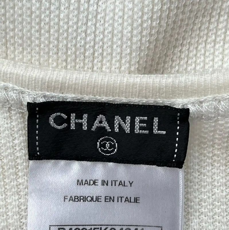 Chanel Chanel Summer White Women's Pullover 0089 Size L / US 10 / IT 46 - 6 Thumbnail