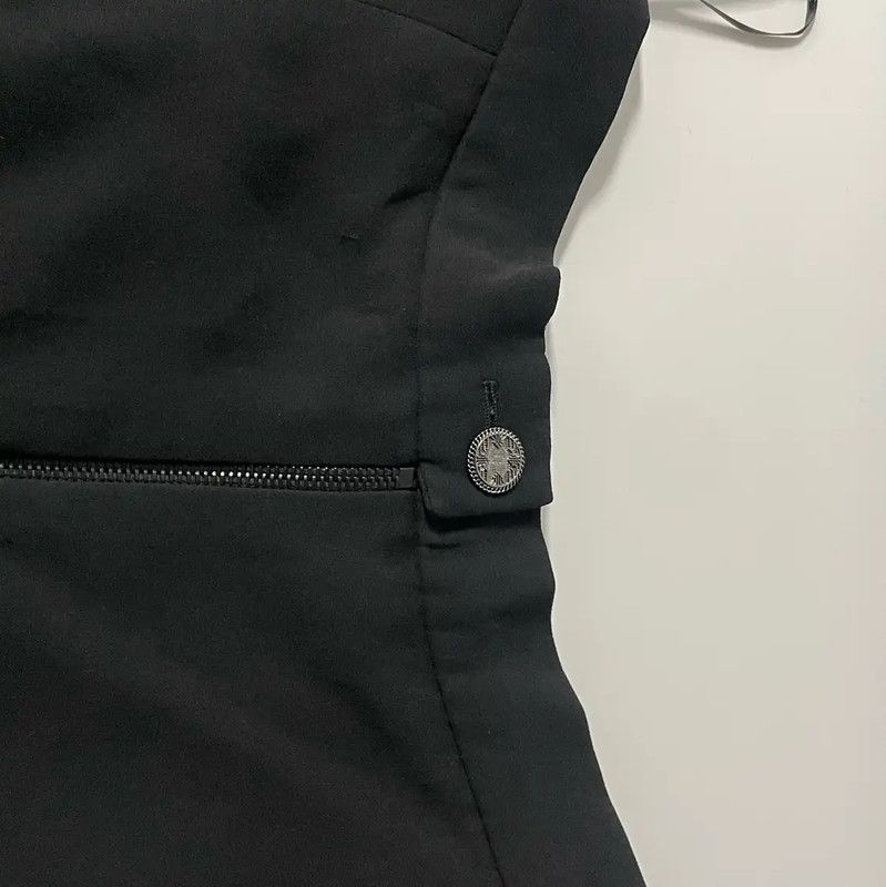 Chanel Chanel Black Cotton Women's Skirt 0089 Size 23" - 4 Thumbnail