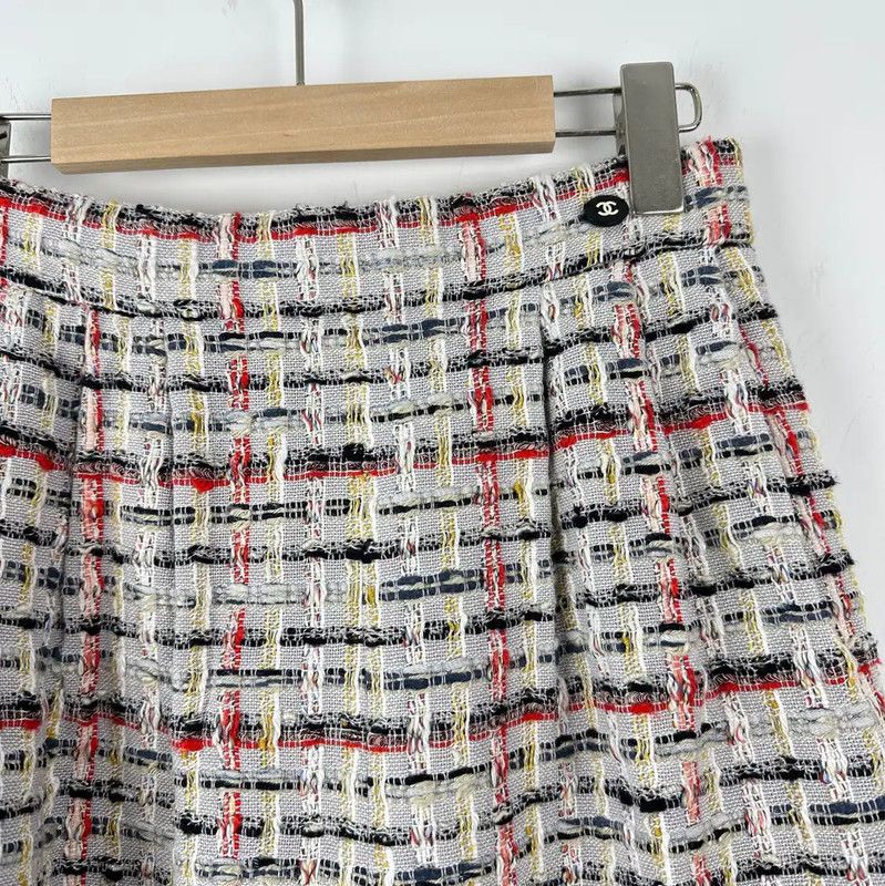 Chanel Chanel Multicolor Cotton Midi Skirt 0089 Size 23" - 4 Thumbnail