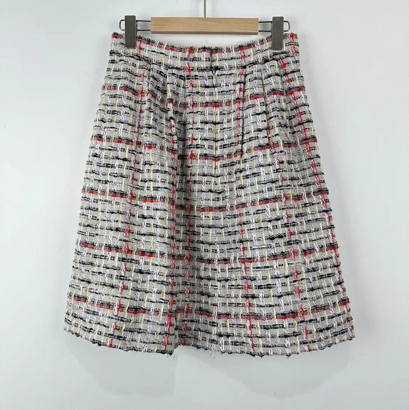 Chanel Chanel Multicolor Cotton Midi Skirt 0089 Size 23" - 2 Thumbnail
