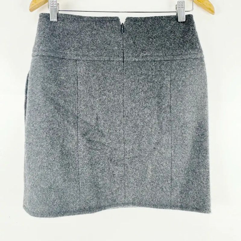 Chanel Chanel Gray Cotton Skirt for Women 0089 Size 36" / US 14 / IT 50 - 2 Thumbnail