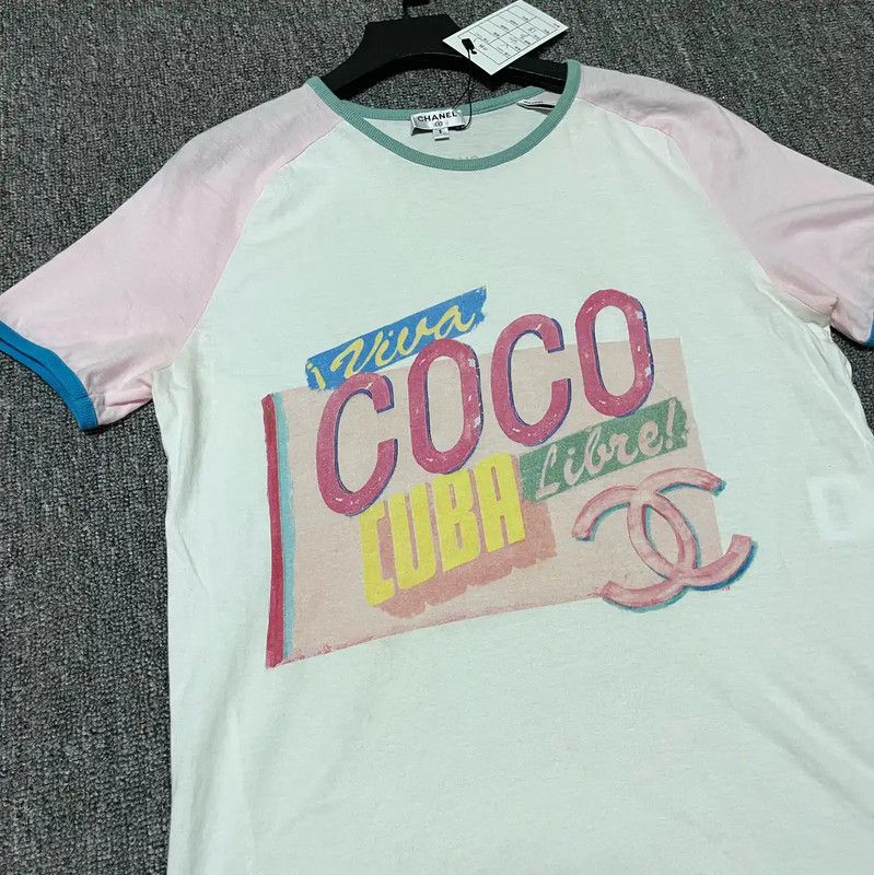 Chanel Chanel Summer White Cotton T-Shirt 0089 Size S / US 4 / IT 40 - 3 Thumbnail