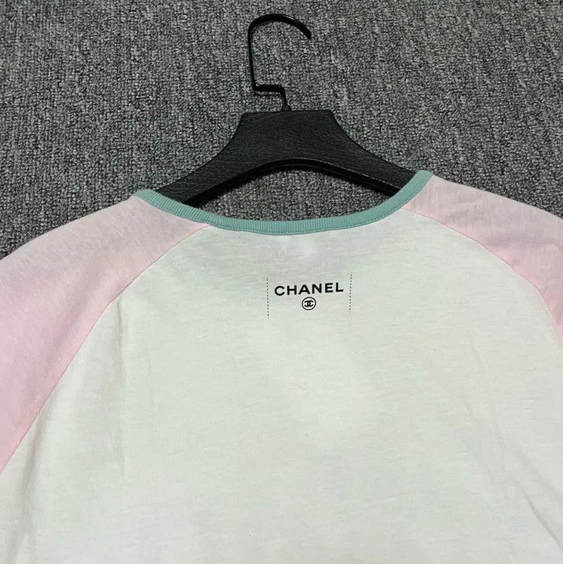 Chanel Chanel Summer White Cotton T-Shirt 0089 Size S / US 4 / IT 40 - 5 Thumbnail