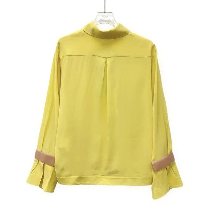 Chanel Chanel Yellow Silk Women's Shirt 0089 Size XS / US 0-2 / IT 36-38 - 2 Thumbnail