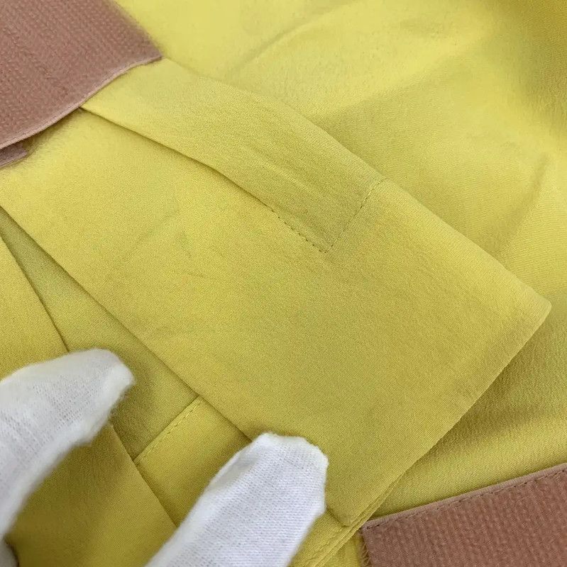 Chanel Chanel Yellow Silk Women's Shirt 0089 Size XS / US 0-2 / IT 36-38 - 9 Thumbnail