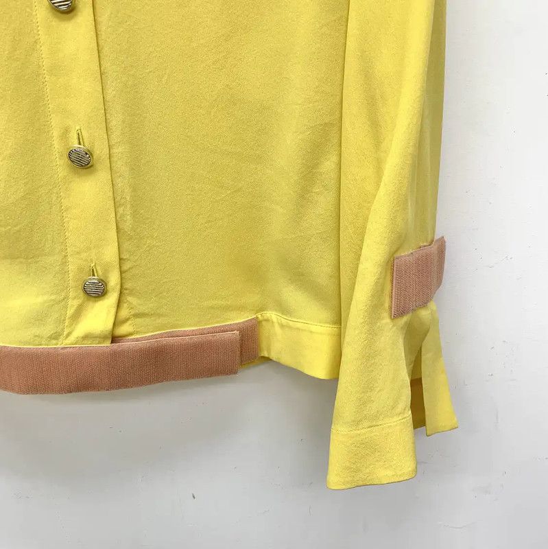 Chanel Chanel Yellow Silk Women's Shirt 0089 Size XS / US 0-2 / IT 36-38 - 4 Thumbnail
