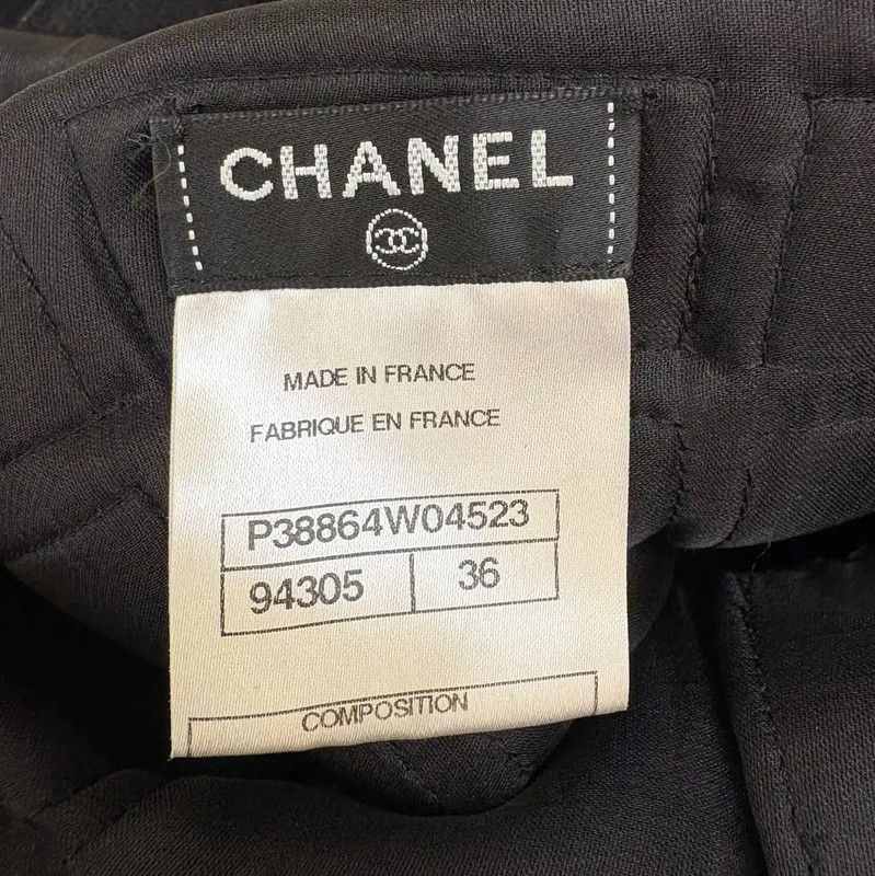 Chanel Chanel Black Cotton Midi Dress for Women 0089 Size S / US 4 / IT 40 - 8 Thumbnail