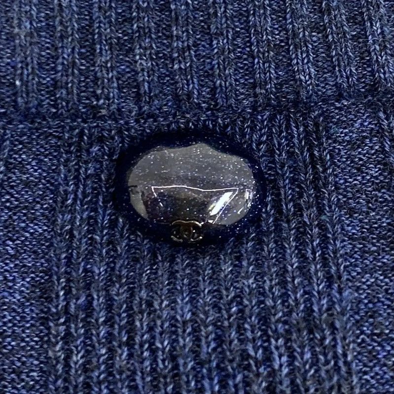 Chanel Chanel Navy Cotton Pullover Sweater for Women 0089 Size XS / US 0-2 / IT 36-38 - 5 Thumbnail