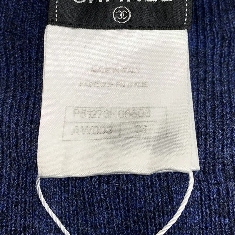 Chanel Chanel Navy Cotton Pullover Sweater for Women 0089 Size XS / US 0-2 / IT 36-38 - 7 Thumbnail