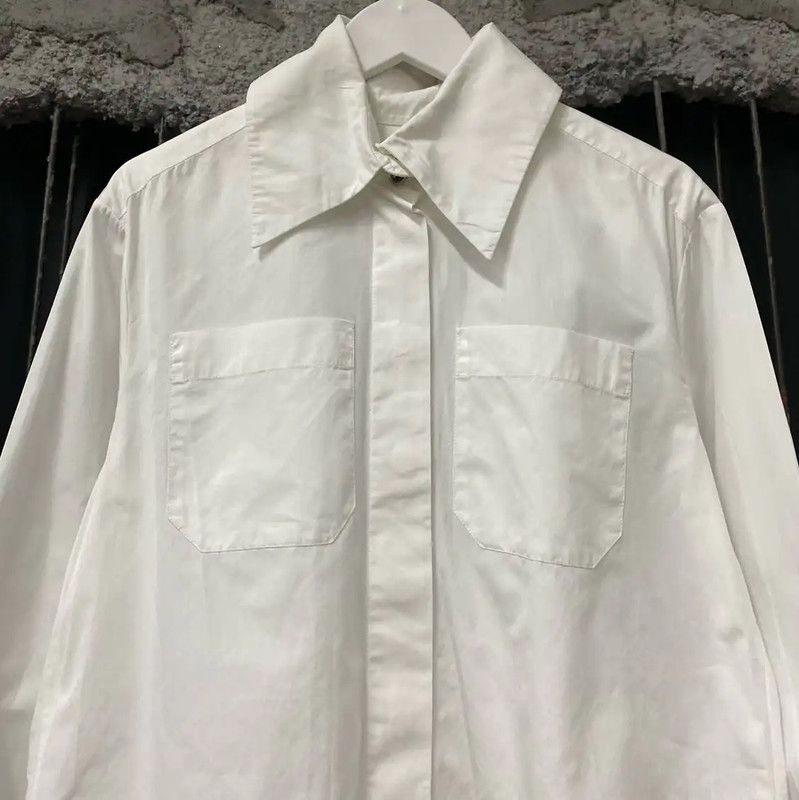 Chanel Chanel White Long-Sleeve Cotton Shirt 0089 Size ONE SIZE - 3 Thumbnail