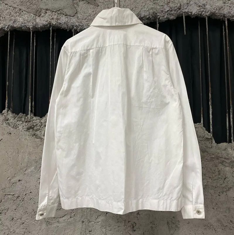 Chanel Chanel White Long-Sleeve Cotton Shirt 0089 Size ONE SIZE - 2 Thumbnail
