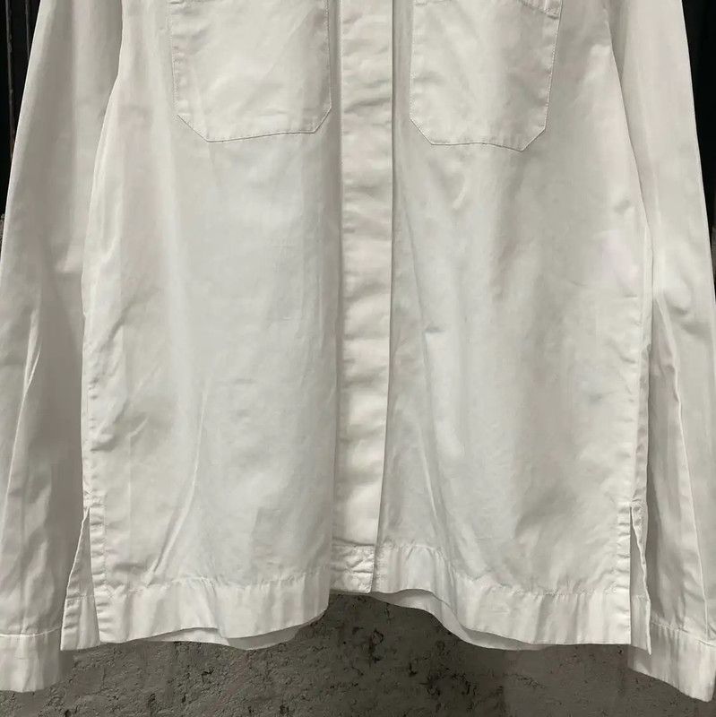 Chanel Chanel White Long-Sleeve Cotton Shirt 0089 Size ONE SIZE - 4 Thumbnail