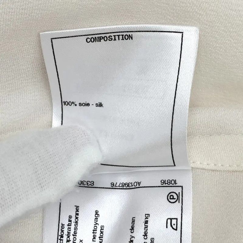 Chanel Chanel White Silk Women's Blouse Size XS 0089 Size XS / US 0-2 / IT 36-38 - 7 Thumbnail